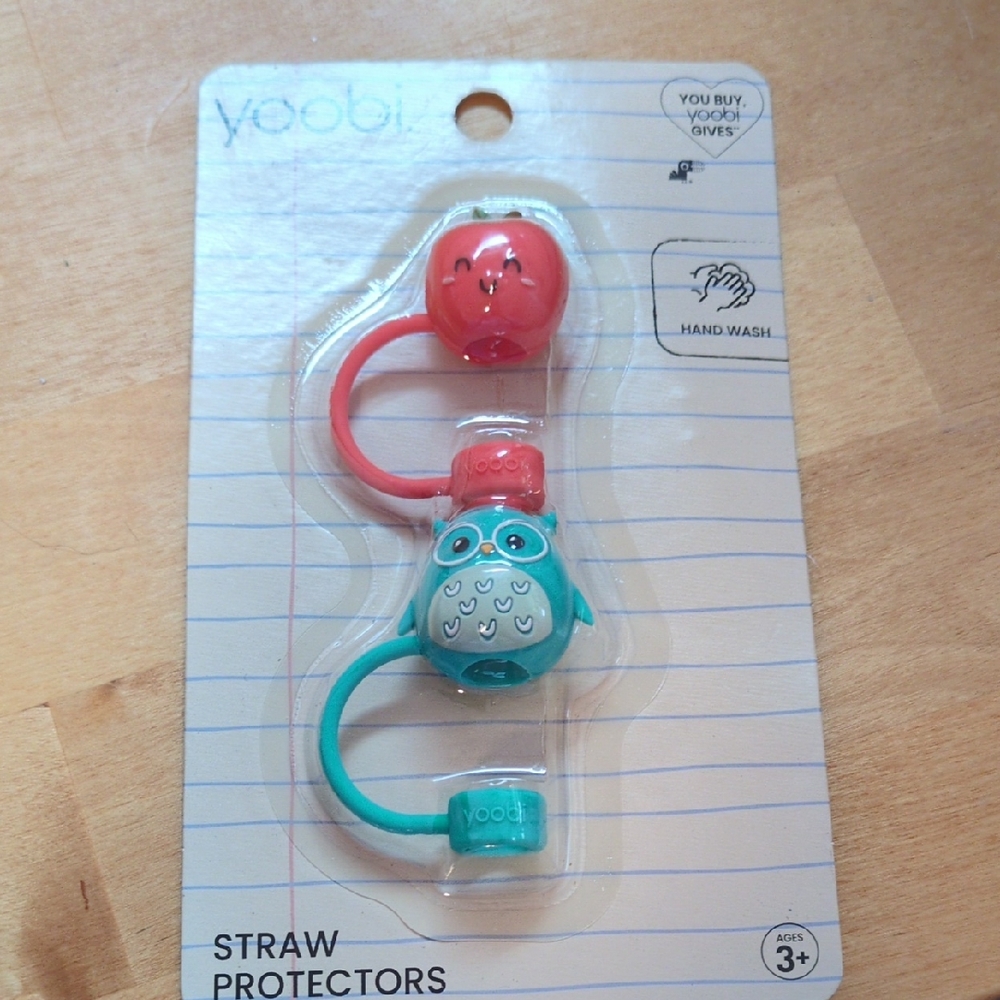 Yoobi Coral and Teal Animal Straw Covers 🔥🔥🔥5/$20. Bundle And Save